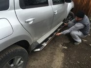 Renault Duster 2008–2017 Sānu sliekšņi Vison (2 gab., alumīnijs / nerūsējošais tērauds) foto 1