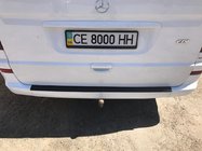 Mercedes Vito W639 2004–2014 Aizmugurējā bampera aizsarguzlika ar ieloci (DDU, plastmasa) Matēta foto 3