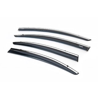 Logu vēja deflektori ar hromētu līsti (4 gab., Niken) Honda Civic Sedan IX 2011–2016 foto 1
