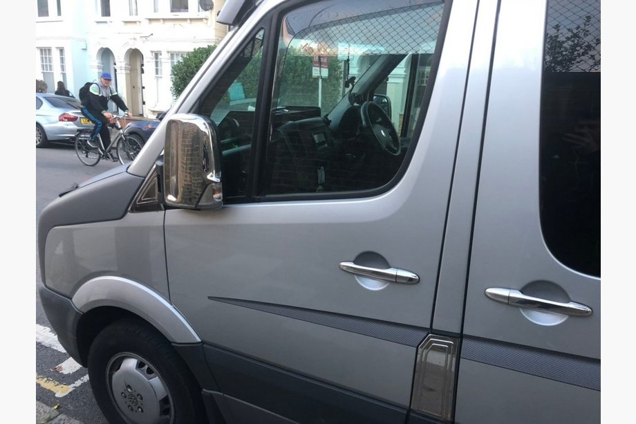 Mercedes Sprinter W906 2006–2018 Durvju rokturu uzlikas (4 gab., nerūsējošais tērauds) OmsaLine – itāļu nerūsējošais tērauds Foto 5
