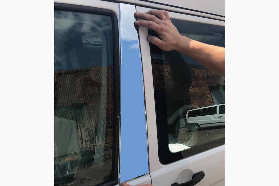 Volkswagen T5 Transporter 2003–2010 Izpārdošana! Hroma statņu uzlikas (kreisā puse) Image