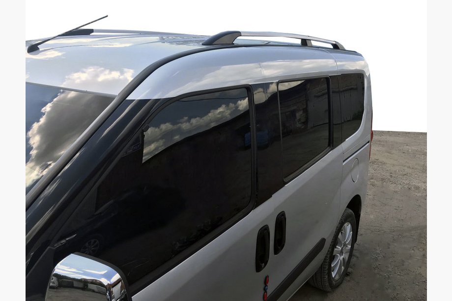 Fiat Doblo II 2010–2022 IZPĀRDOŠANA!!! Jumta reliņi pelēks metāliskais Standarta bāze Image