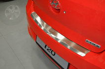 Hyundai I-20 2012–2014 Aizmugurējā bampera aizsarguzlika ar ieloku Natanika (nerūsējošais tērauds) foto 1