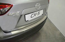 Mazda CX-5 2012–2017 Aizmugurējā bampera aizsarguzlika ar ieloku Natanika (nerūsējošais tērauds) foto 1