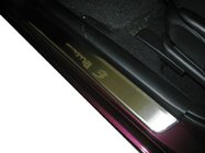 Mazda 3 2003–2009 Sliekšņu uzlikas Nataniko (4 gab., nerūsējošais tērauds) Premium - 3M līmlente, 0,8 mm foto 1