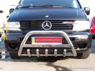 Mercedes Vito W638 1996–2003 Bullbar WT003/4 (nerūsējošais tērauds) ar uzrakstu, 60 mm foto 9