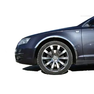 Riteņu arku uzlikas (4 gab., nerūsējošais tērauds) Audi A6 C6 2004–2011 foto 1