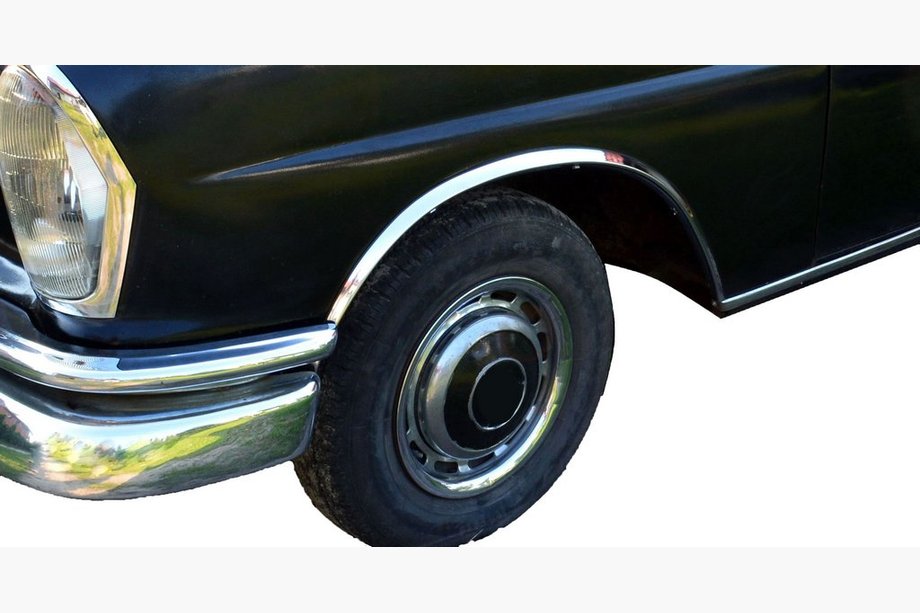 Mercedes W108 1965–1972 Riteņu arku uzlikas (4 gab., nerūsējošais tērauds) Foto 1
