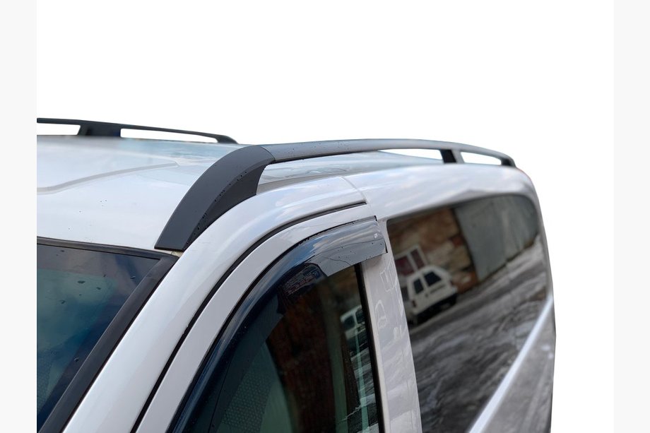 Mercedes Viano 2004–2014 Melni jumta reliņi ELITE (plastmasas kāja) Īsā bāze (Short, Compact) Image