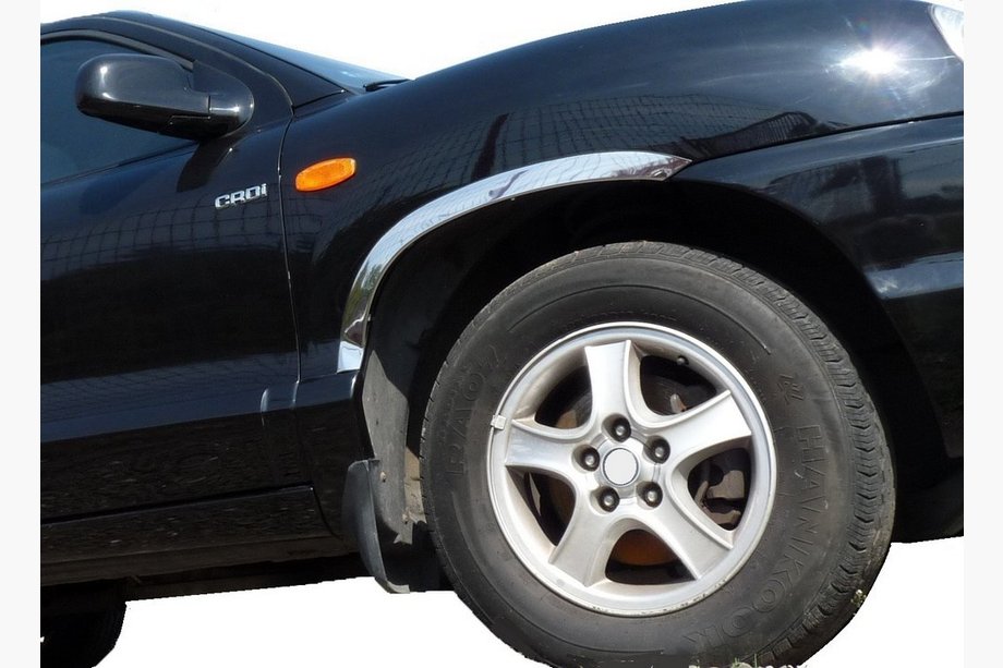 Hyundai Santa Fe 1 2000–2006 Riteņu arku uzlikas (4 gab., nerūsējošais tērauds) Image