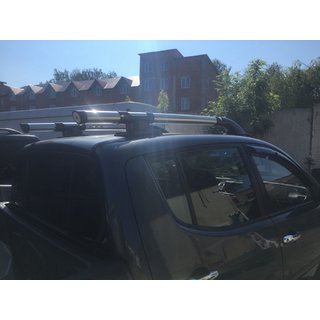 Pelēki jumta reliņi (ar šķērstieņiem) Mitsubishi L200 2006–2015 foto 2