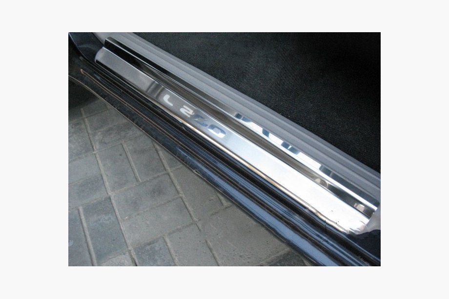 Mitsubishi L200 2006–2015 Sliekšņu uzlikas Nataniko (2 gab., nerūsējošais tērauds) Premium - 3M līmlente, 0,8 mm Image
