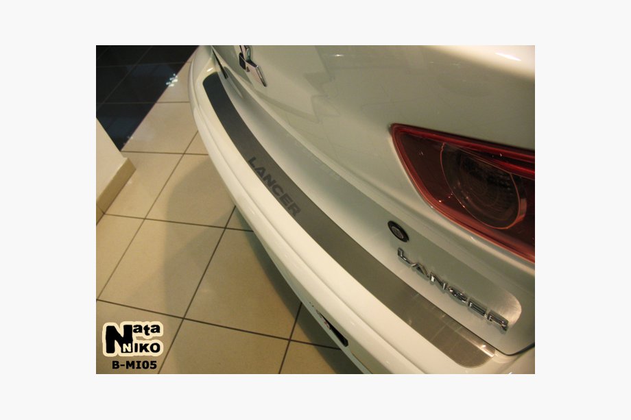 Mitsubishi Lancer X 2008– Aizmugurējā bampera uzlika bez ieloces SD Nataniko (nerūsējošais tērauds) Image