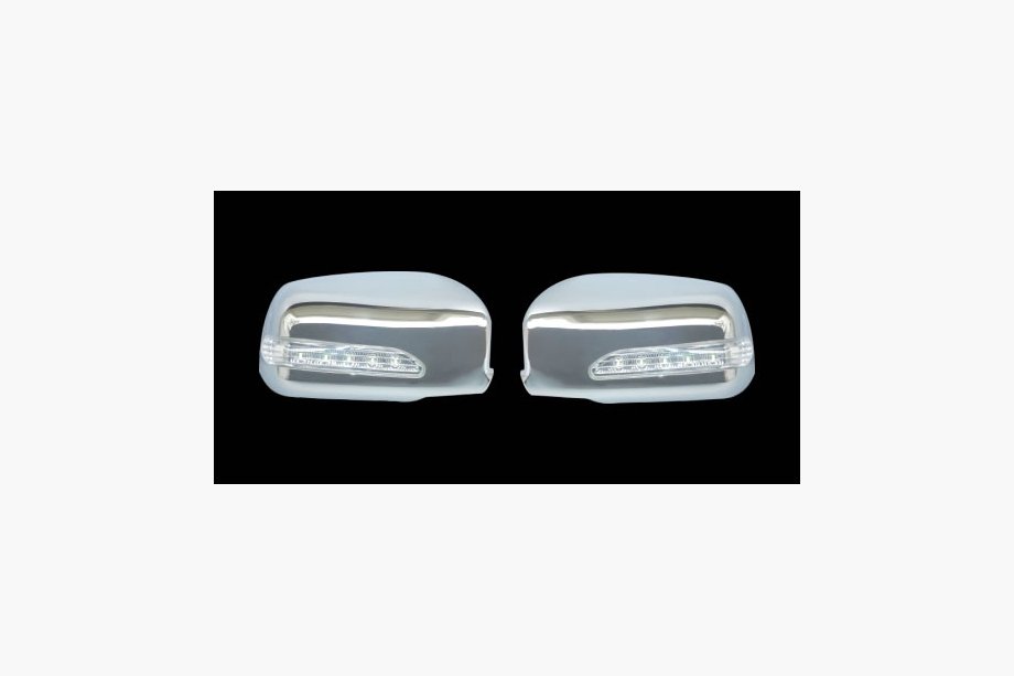 Hyundai Sonata NF 2004–2009 Hromētas spoguļu uzlikas ar LED (2 gab., plastmasa) Image