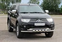 Mitsubishi L200 2006–2015 Priekšējais aizsargs ST015 (nerūsējošais tērauds) foto 1
