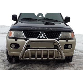 Priekšējais aizsargstienis WT002 (nerūsējošais tērauds) Mitsubishi Pajero Sport 1996–2007