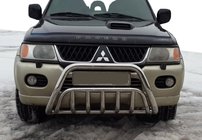 Mitsubishi Pajero Sport 1996–2007 Priekšējais aizsargstienis WT002 (nerūsējošais tērauds) foto 1