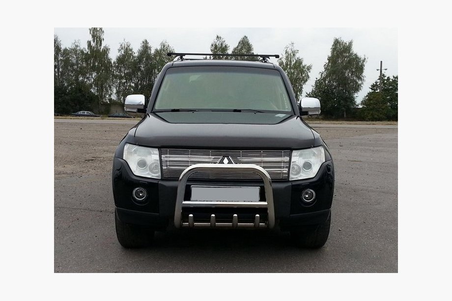 Mitsubishi Pajero Wagon IV 2006–2021 Priekšējais aizsargstienis (kengurins) QT006 (nerūsējošais tērauds) 60 mm Image
