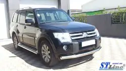 Mitsubishi Pajero Wagon III 1999–2006 Priekšējais aizsargstienis ST008 (nerūsējošais tērauds) foto 5