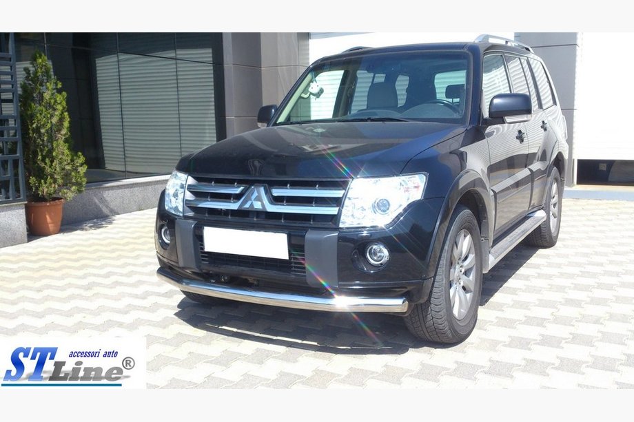 Mitsubishi Pajero Wagon IV 2006–2021 Priekšējais aizsargstienis ST008 (nerūsējošais tērauds) Foto 6