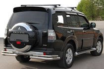 Mitsubishi Pajero Wagon III 1999–2006 Aizmugurējais aizsargstienis AK003 Dubultais (nerūs. tērauds) foto 1