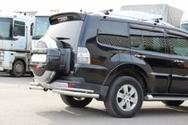 Mitsubishi Pajero Wagon III 1999–2006 Aizmugurējais aizsargstienis AK003 Dubultais (nerūs. tērauds) foto 2