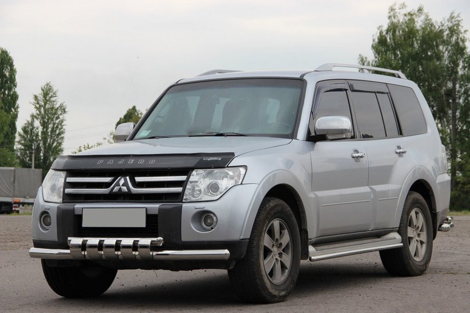 Mitsubishi Pajero Wagon III 1999–2006 Priekšējais aizsargs ST015 (nerūsējošais tērauds) Image