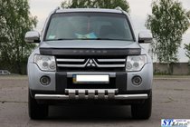 Mitsubishi Pajero Wagon III 1999–2006 Priekšējais aizsargs ST015 (nerūsējošais tērauds) foto 3