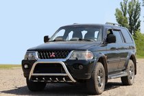 Mitsubishi Pajero Sport 1996–2007 Priekšējais bullbar WT003 (nerūsējošais tērauds) foto 1