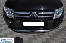 Mitsubishi Pajero Wagon III 1999–2006 Priekšējais aizsargstienis ST008 (nerūsējošais tērauds) foto 2