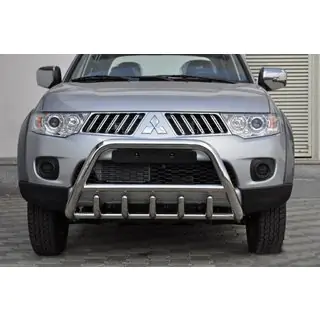 Priekšējais kengurustienis WT003 (nerūsējošais tērauds) Mitsubishi Pajero Sport 2008–2015 foto 1