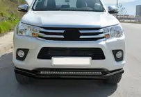 Toyota Hilux 2015– Priekšējais dubultais aizsargstienis Vegas (2015-2020, melns, 76 mm) foto 9