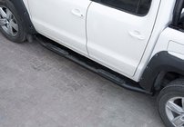 Fiat Fullback 2016– Sānu sliekšņi Amazon Black (2 gab., melni) foto 1