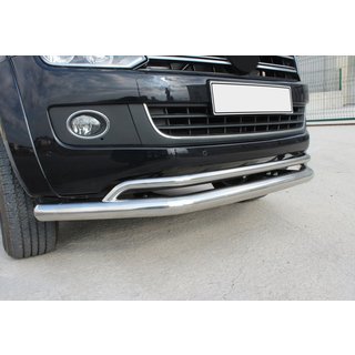 Priekšējais dubultais aizsargstienis Vegas 2010-2016 (nerūsējošais tērauds) Volkswagen Amarok 2010–2022 foto 1