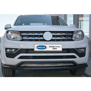 Priekšējais dubultais aizsargstienis Vegas 2016-2021 (melns) Volkswagen Amarok 2010–2022 foto 2
