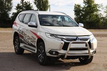 Mitsubishi Pajero Sport 2015– Priekšējais aizsargstienis WT022 (nerūsējošais tērauds) foto 1