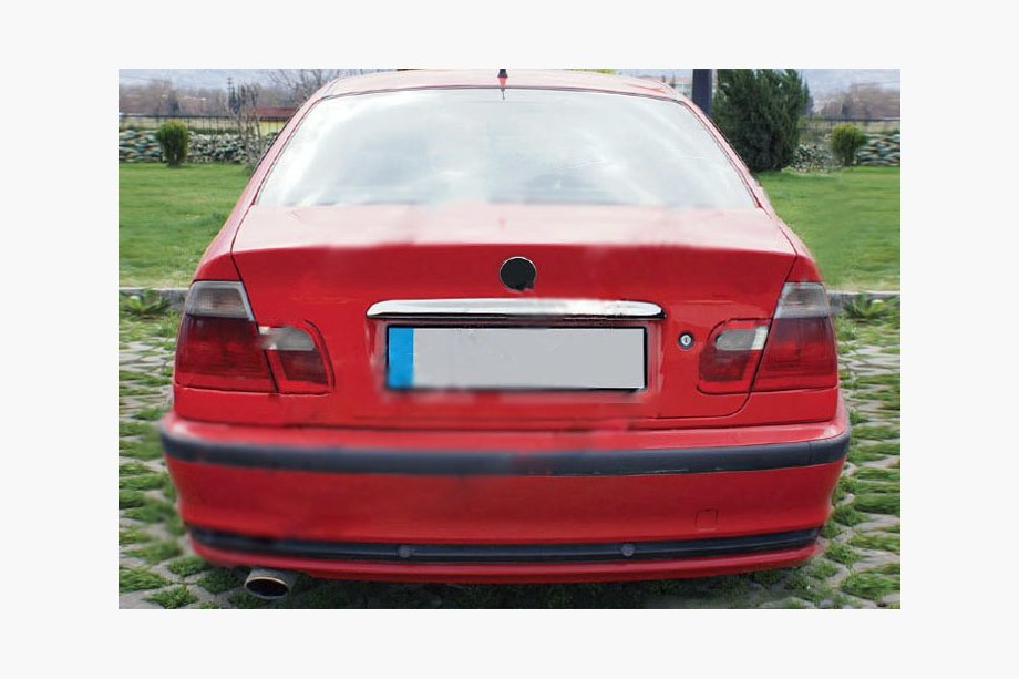 BMW 3. sērija E46 1998–2006 Hromēta līste virs numura zīmes Image