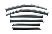 Lexus GX460 2009–2023 Logu vēja deflektori ar hromētu moldingu Niken Luxury (6 gab.) foto 2