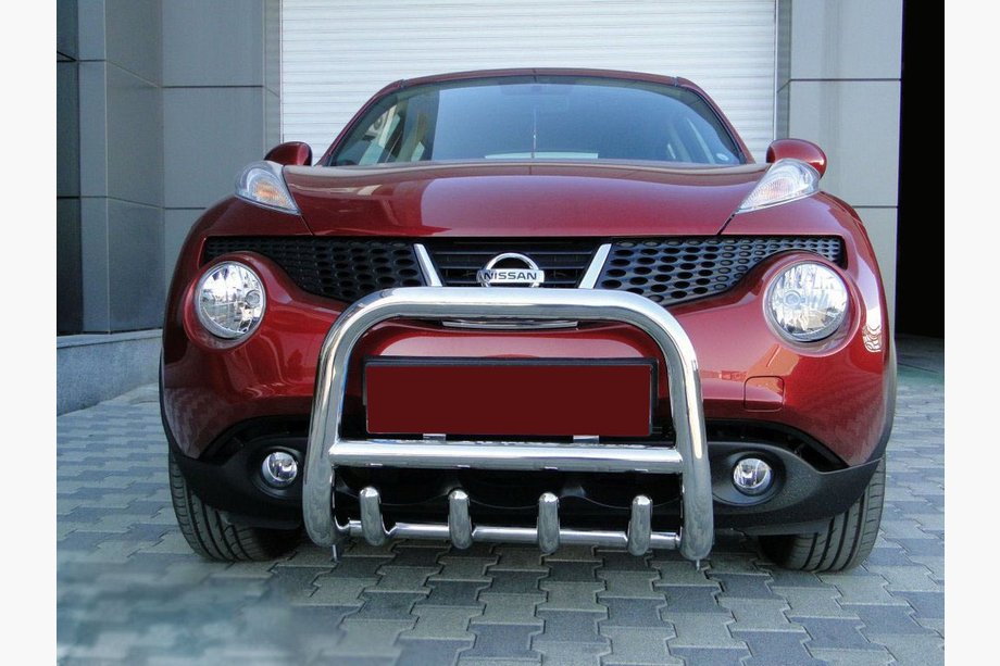 Nissan Juke 2010–2019 Priekšējais aizsargstienis (bullbar) QT006 (nerūsējošais tērauds) Image