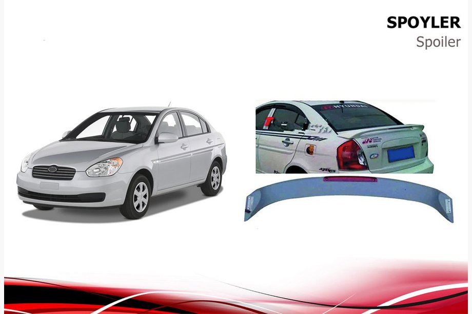 Hyundai Accent 2006–2010 Spoileris Niken (krāsošanai) Image