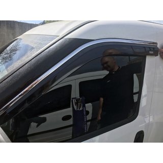 Logu vēja deflektori ar hromētu līsti (4 gab., Niken) foto 3