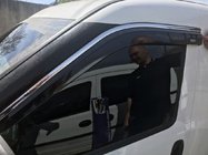 Fiat Doblo II 2010–2022 Logu vēja deflektori ar hromētu līsti (4 gab., Niken) foto 3