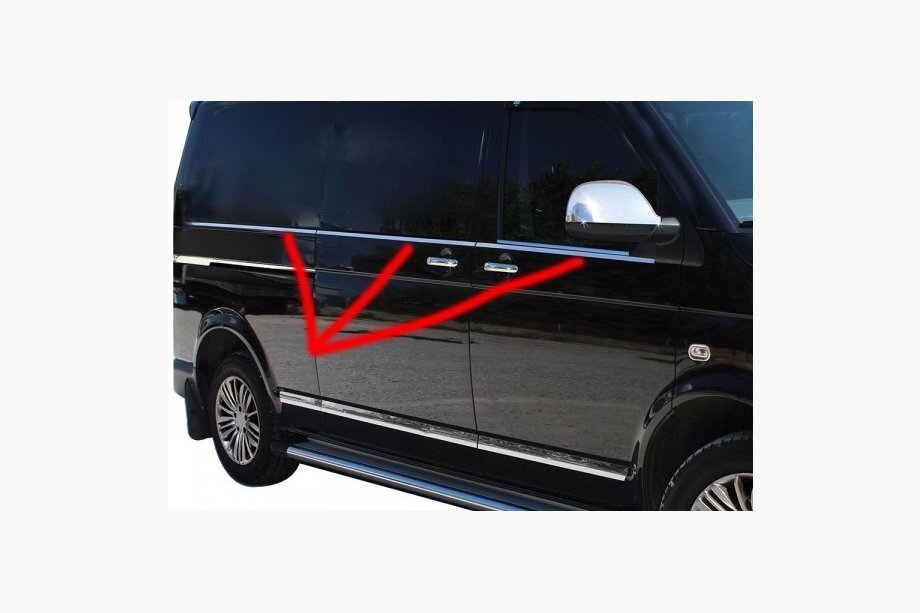 Volkswagen T5 2010–2015 Apakšējās logu līstes (6 gab., nerūsējošais tērauds) Garā riteņu bāze Foto 11