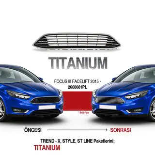 Priekšējā radiatora reste (Titanium) Ford Focus III 2011–2017 foto 3