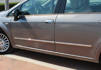 Fiat Linea 2006–2018 Durvju moldingi (4 gab., nerūsējošā tērauda) foto 1
