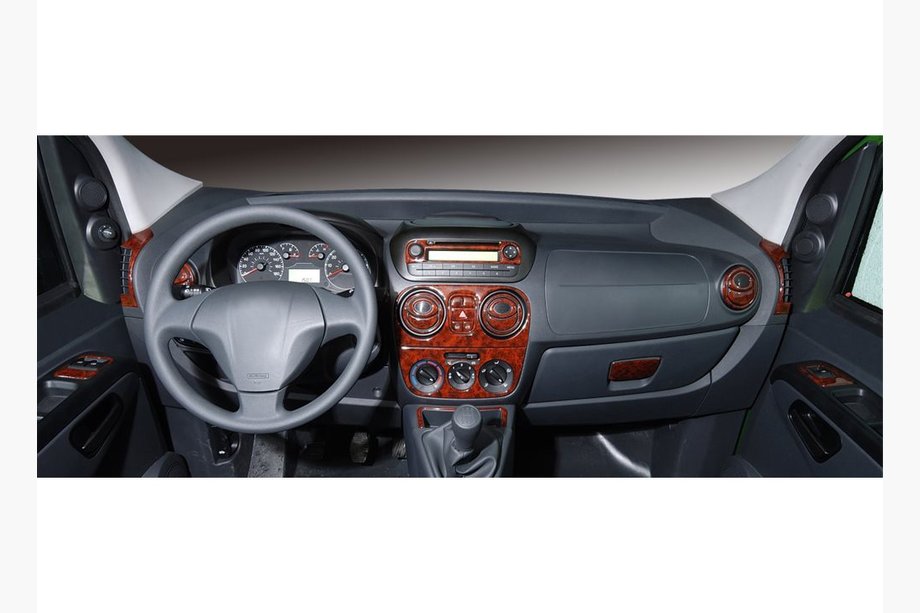 Fiat Fiorino/Qubo 2008–2024 Paneļa dekoratīvās salona uzlikas Piano melns Foto 6