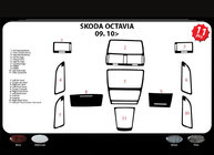 Skoda Octavia II A5 2010–2013 Instrumentu paneļa uzlikas (Meric, Turcija) foto 5