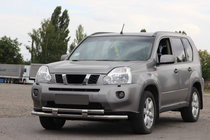 Nissan X-trail T31 2007–2014 Priekšējais aizsargstienis ST015/2 (nerūsējošais tērauds) foto 2