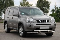 Nissan X-trail T31 2007–2014 Priekšējais aizsargstienis ST015/2 (nerūsējošais tērauds) foto 1
