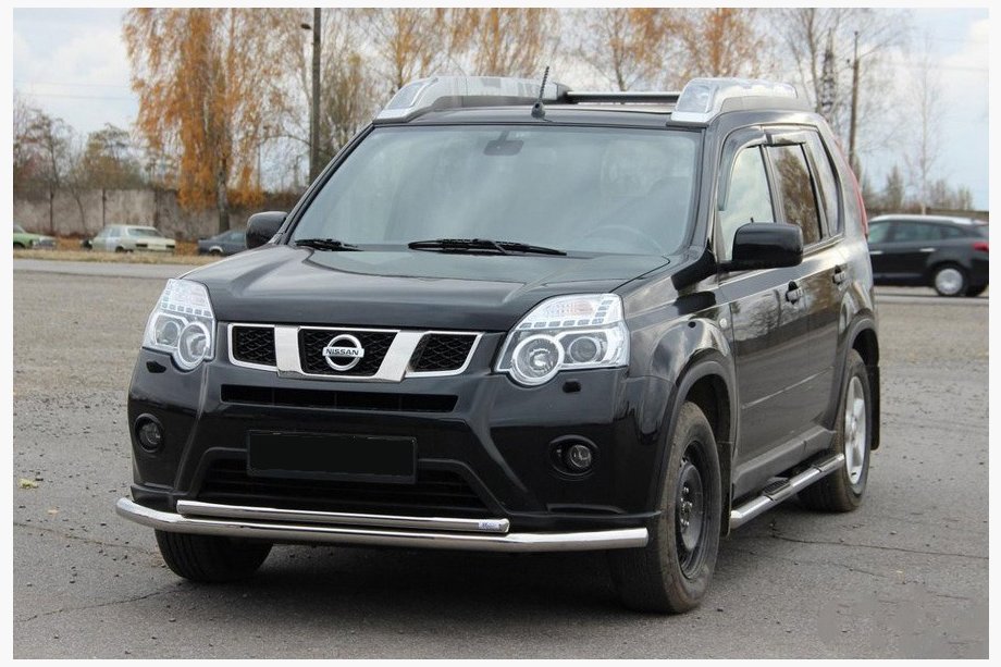 Nissan X-trail T31 2007–2014 Priekšējais aizsargstienis ST014 (nerūsējošais tērauds) Image